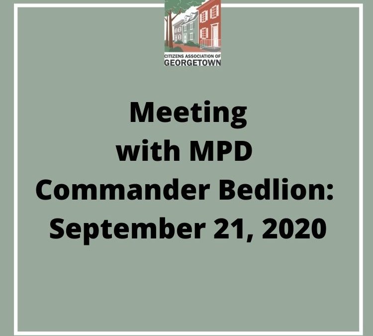Meeting with MPD Commander Bedlion