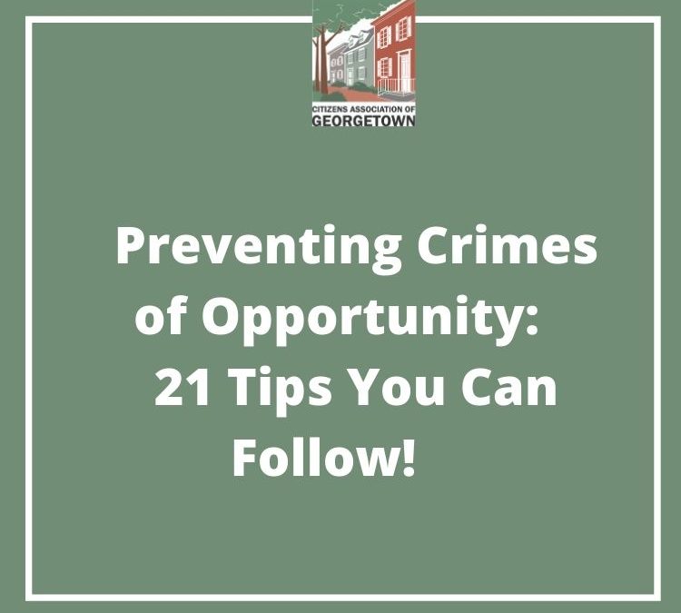 PREVENTING CRIMES OF OPPORTUNITY